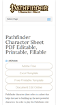 Mobile Screenshot of pathfindercharactersheets.com